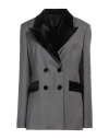 Shop Gaelle Paris Gaëlle Paris Woman Blazer Grey Size 10 Polyester, Viscose, Elastane