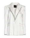 Gaelle Paris Gaëlle Paris Woman Blazer Ivory Size 4 Cotton, Elastane In White