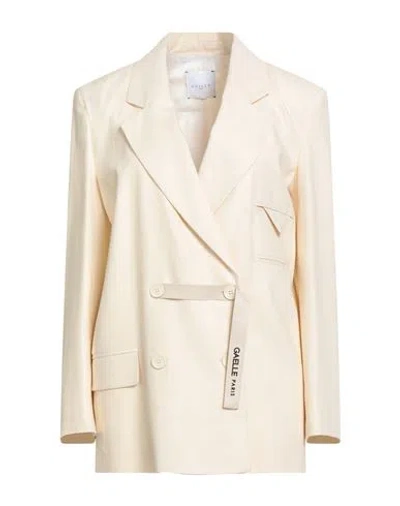Gaelle Paris Gaëlle Paris Woman Blazer Ivory Size 8 Linen, Viscose In White
