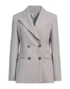 Gaelle Paris Gaëlle Paris Woman Blazer Light Grey Size 10 Polyester, Viscose In Grey
