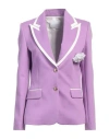 Gaelle Paris Gaëlle Paris Woman Blazer Light Purple Size 4 Viscose, Polyamide, Elastane In Purple