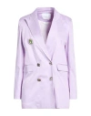 Gaelle Paris Gaëlle Paris Woman Blazer Lilac Size 8 Cotton, Viscose, Elastane In Purple