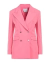 Gaelle Paris Gaëlle Paris Woman Blazer Fuchsia Size 6 Polyester, Elastane In Magenta