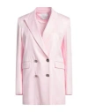 Gaelle Paris Gaëlle Paris Woman Blazer Pink Size 4 Cotton, Viscose, Elastane
