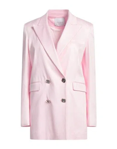 Gaelle Paris Gaëlle Paris Woman Blazer Pink Size 4 Cotton, Viscose, Elastane