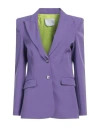 Gaelle Paris Gaëlle Paris Woman Blazer Purple Size 4 Polyester, Elastane In Purple
