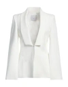 Gaelle Paris Gaëlle Paris Woman Blazer White Size 2 Polyester, Elastane