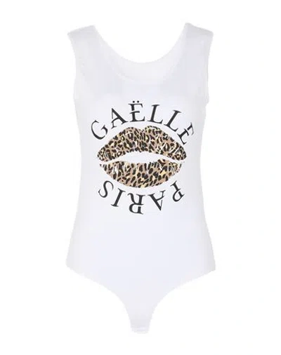 Gaelle Paris Gaëlle Paris Woman Bodysuit White Size 2 Cotton, Elastane In White