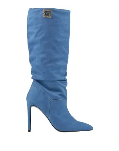 Gaelle Paris Gaëlle Paris Woman Boot Pastel Blue Size 8 Textile Fibers