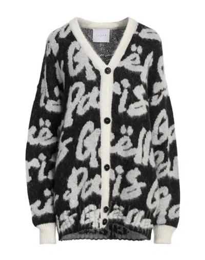Gaelle Paris Gaëlle Paris Woman Cardigan Black Size 1 Polyamide, Wool, Viscose, Acrylic, Cashmere