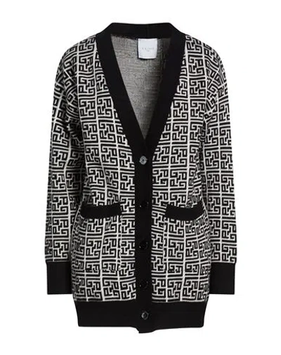 Gaelle Paris Gaëlle Paris Woman Cardigan Black Size 2 Polyamide, Viscose, Polyester