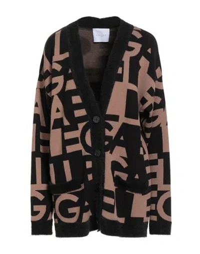 Gaelle Paris Gaëlle Paris Woman Cardigan Black Size 2 Viscose, Polyester, Polyamide