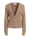 Gaelle Paris Gaëlle Paris Woman Cardigan Camel Size 1 Polyamide In Brown