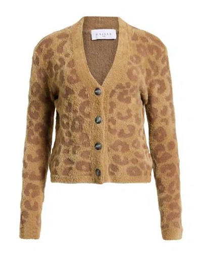 Gaelle Paris Gaëlle Paris Woman Cardigan Camel Size 3 Polyamide, Viscose, Polyester In Sand