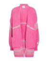 Gaelle Paris Gaëlle Paris Woman Cardigan Fuchsia Size 1 Acrylic, Polyamide, Viscose, Wool