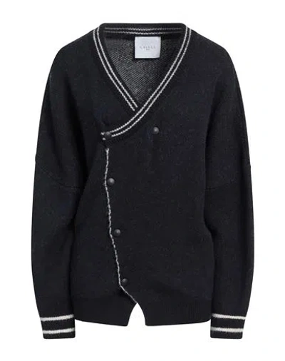 Gaelle Paris Gaëlle Paris Woman Cardigan Midnight Blue Size 1 Acrylic, Polyamide, Viscose, Wool
