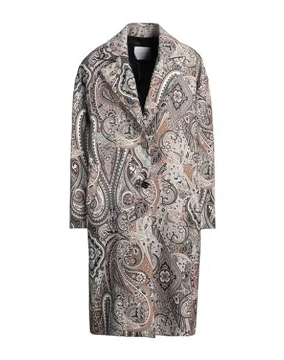 Gaelle Paris Gaëlle Paris Woman Coat Beige Size 4 Polyester In Gray