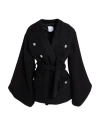 Gaelle Paris Gaëlle Paris Woman Coat Black Size 2 Polyester, Viscose, Elastane
