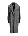 Gaelle Paris Gaëlle Paris Woman Coat Black Size 4 Polyester, Polyimide, Cotton, Elastane