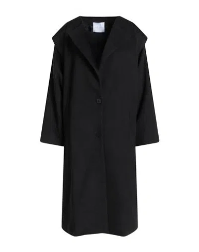 Gaelle Paris Gaëlle Paris Woman Coat Black Size 4 Polyester, Viscose