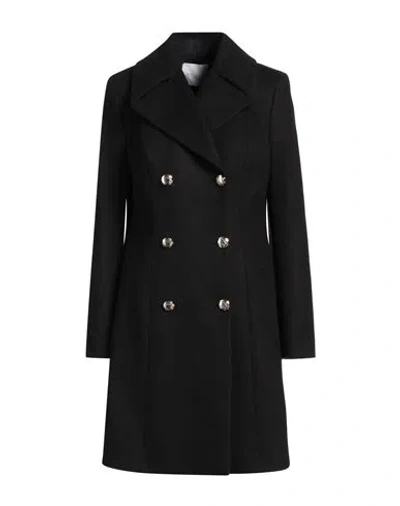 Gaelle Paris Gaëlle Paris Woman Coat Black Size 6 Polyester, Viscose, Elastane
