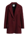 Gaelle Paris Gaëlle Paris Woman Coat Burgundy Size 4 Polyester In Red