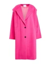 Gaelle Paris Gaëlle Paris Woman Coat Fuchsia Size 4 Polyester, Viscose In Pink