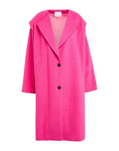Gaelle Paris Gaëlle Paris Woman Coat Fuchsia Size 4 Polyester, Viscose In Pink
