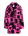 Gaelle Paris Gaëlle Paris Woman Coat Fuchsia Size 6 Polyester, Virgin Wool, Acrylic