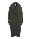 Gaelle Paris Gaëlle Paris Woman Coat Military Green Size 12 Polyester, Viscose, Elastane, Polyamide, Cotton