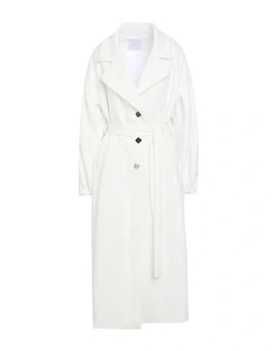 Gaelle Paris Gaëlle Paris Woman Coat White Size 4 Polyester, Viscose