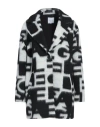 Gaelle Paris Gaëlle Paris Woman Coat White Size 8 Polyester, Virgin Wool, Acrylic