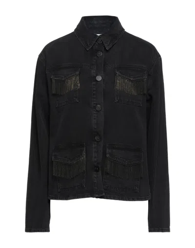 Gaelle Paris Denim Outerwear In Black