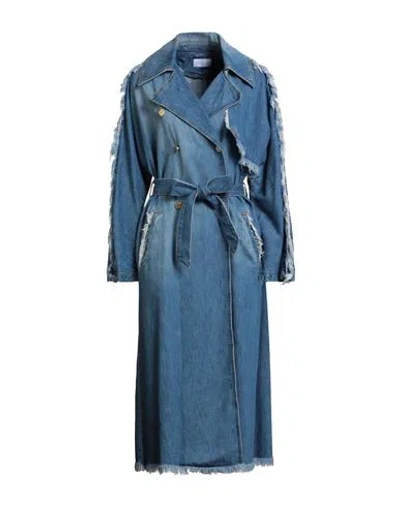 Gaelle Paris Gaëlle Paris Woman Denim Outerwear Blue Size 4 Cotton