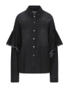 Gaelle Paris Denim Shirts In Black