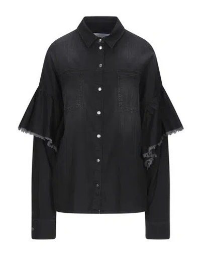 Gaelle Paris Denim Shirts In Black
