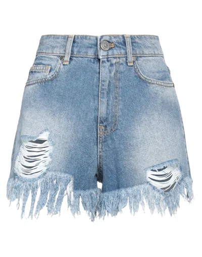 Gaelle Paris Denim Shorts In Blue