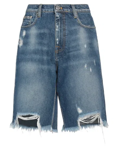 Gaelle Paris Denim Shorts In Blue