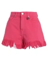 Gaelle Paris Gaëlle Paris Woman Denim Shorts Fuchsia Size 27 Cotton In Pink