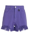 Gaelle Paris Gaëlle Paris Woman Denim Shorts Purple Size 27 Cotton