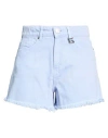 Gaelle Paris Gaëlle Paris Woman Denim Shorts Sky Blue Size 30 Cotton In Blue