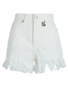 Gaelle Paris Gaëlle Paris Woman Denim Shorts White Size 27 Cotton