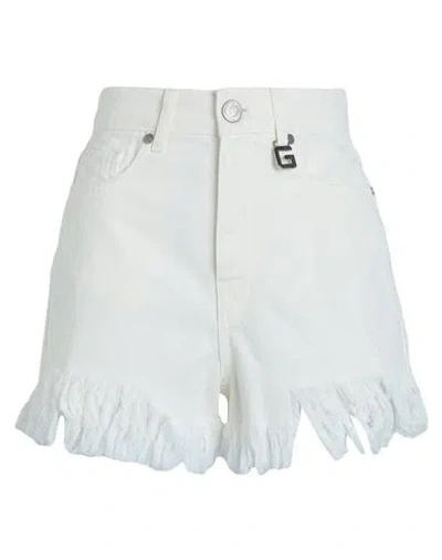 Gaelle Paris Gaëlle Paris Woman Denim Shorts White Size 27 Cotton