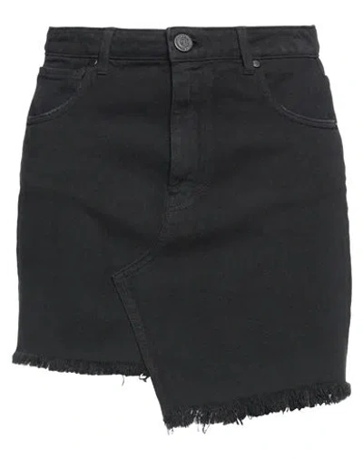 Gaelle Paris Gaëlle Paris Woman Denim Skirt Black Size 26 Cotton