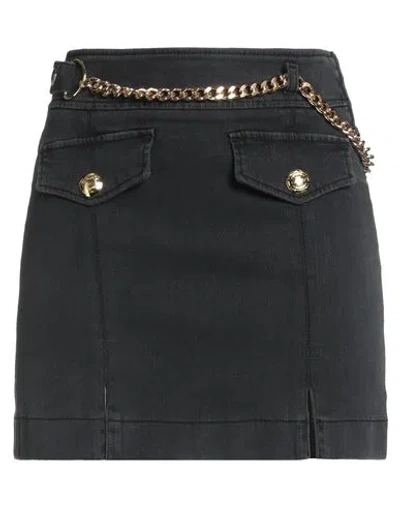 Gaelle Paris Gaëlle Paris Woman Denim Skirt Black Size 4 Cotton, Polyester, Elastane