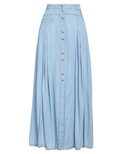 Gaelle Paris Gaëlle Paris Woman Denim Skirt Blue Size 8 Viscose, Lyocell