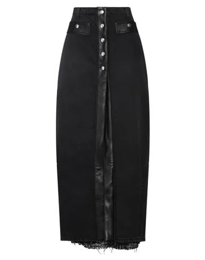 Gaelle Paris Gaëlle Paris Woman Denim Skirt Charcoal Size 29 Cotton, Polyester, Polyurethane, Viscose In Grey