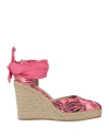 Gaelle Paris Gaëlle Paris Woman Espadrilles Fuchsia Size 7 Textile Fibers In Pink