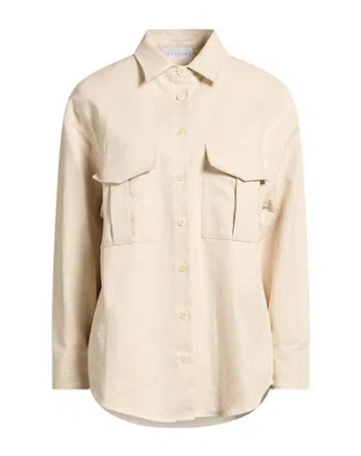 Gaelle Paris Gaëlle Paris Woman Jacket Beige Size 2 Cotton, Linen In Neutral