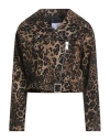 Gaelle Paris Gaëlle Paris Woman Jacket Beige Size 4 Cotton, Elastane, Polyester In Sand